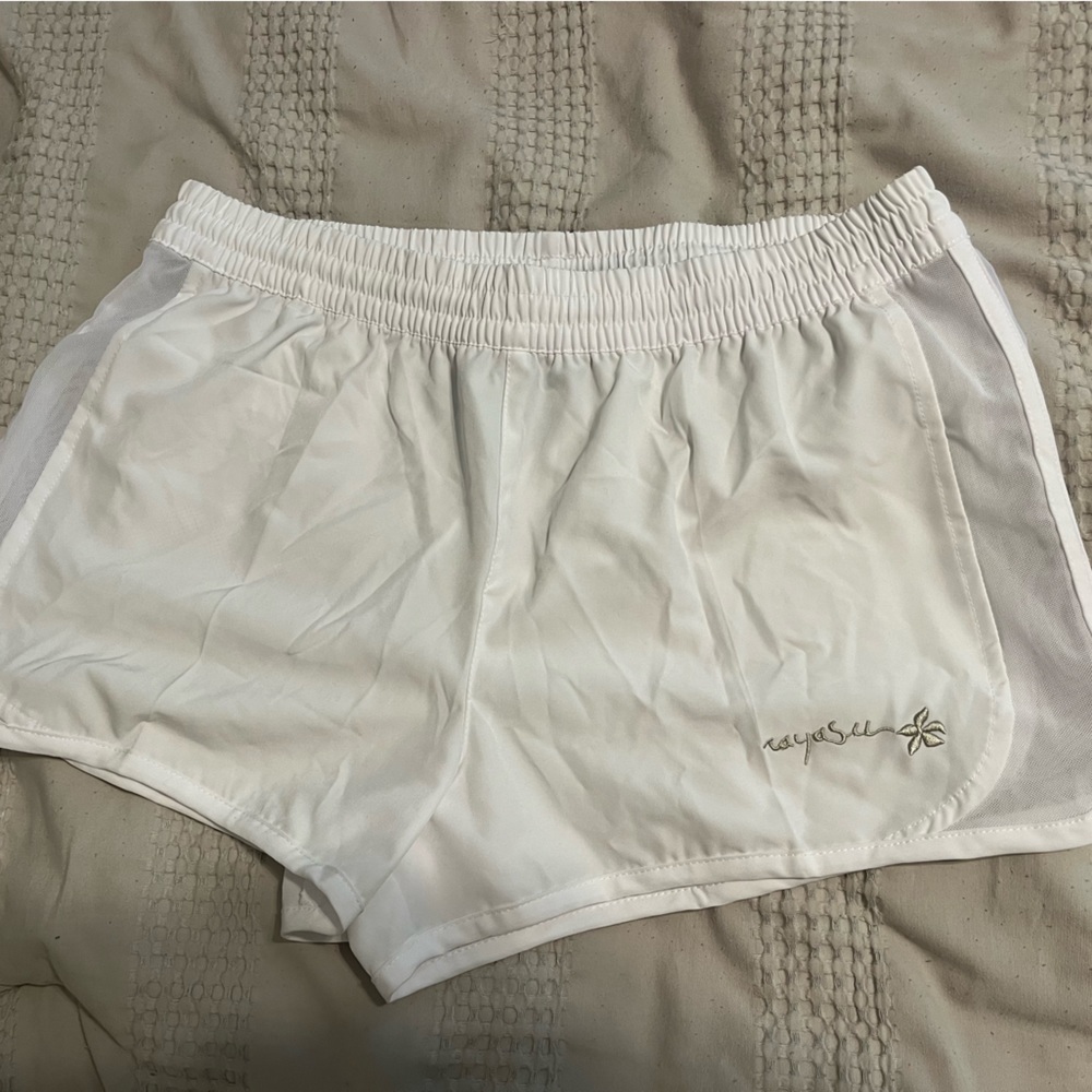 White shorts perfect for casual wear or workouts. BRAND NEW